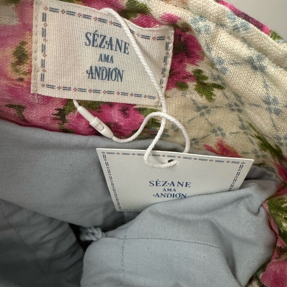 Sezane Quilted Bucket Bag Sezane X Andion Agosto Print NWT - Picture 7 of 14